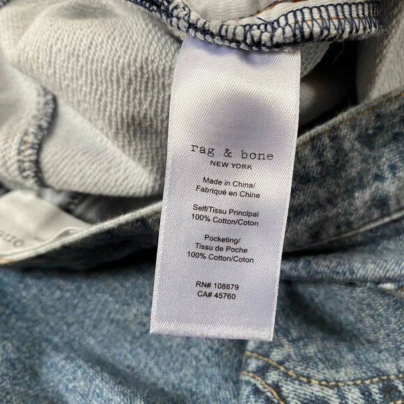 Rag & Bone Miramar Sofie Wide Leg Pant Sweatpant Jeans in Kimber Blue 24 - Picture 7 of 11